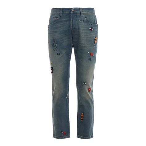 jeans donna gucci serpente|gucci tapered jeans.